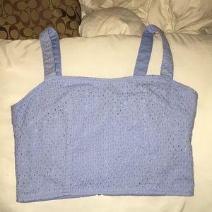 Blue crop top